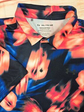 Under Armour Mens Loose Fit Playoff Floral Polo Size XXL